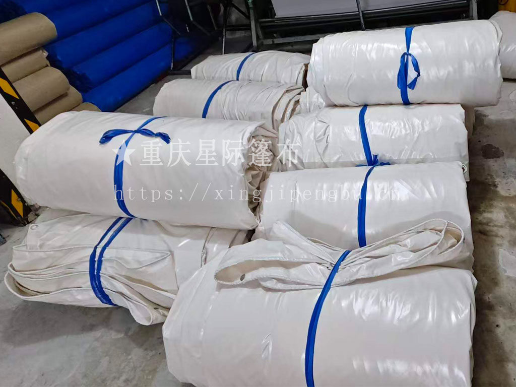 白色加厚刀刮布PVC防雨布篷布加工