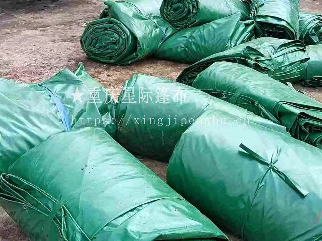 加厚绿色PVC防雨篷布刀刮布