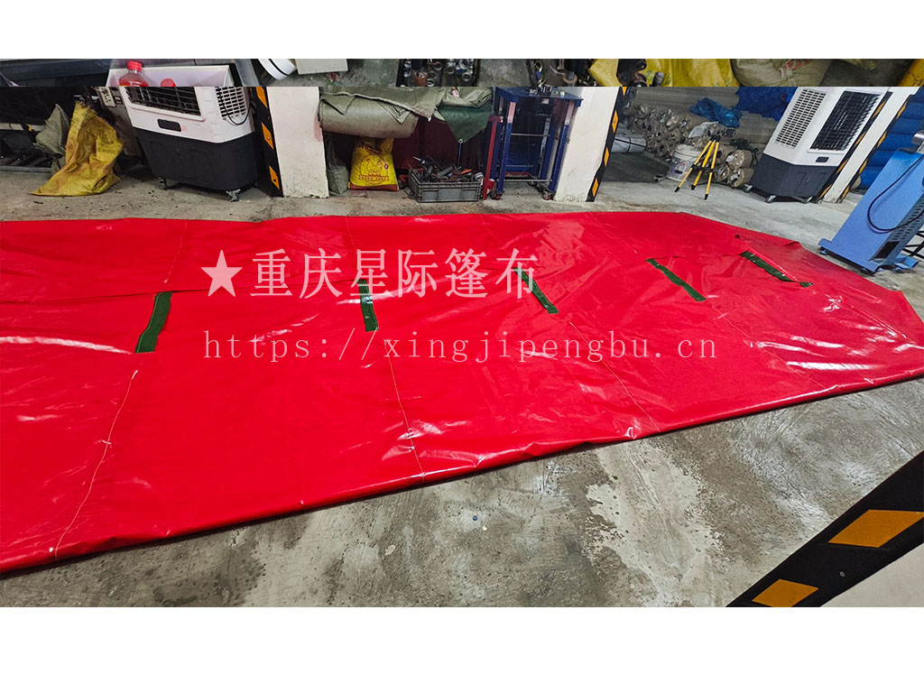 红色刀刮篷布自动车棚布消防车辆车篷布防雨布